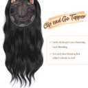 PANEWAY Hair Topper 16InchToppers For Women with Thinning Hair 6.5x6.5 Ladies Wiglets for Women Daily Use- 1B