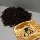 Short Dreadlock Hair Topper Wig For Women/Man Locs Hairpieces Wiglets With Clip In Ombre Brown Color #4/30 6 Inch Pixie Cut Dreadlock Half Wigs Synthetic Dreadlocks Toupee Afro Wig For Thinning Hair