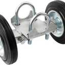 Heavy-Duty Steel Gate Wheel 6" Rubber Rolling Carrier for Driveway Chain Link Fence Parts Metal Tube Gates and More, Pack of 1