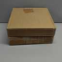 Chunful 2 Pcs Bamboo Storage Containers 11 Inches Stackable Large Storage Baskets for Shelves Wooden Cube Boxes with Handles for Bedroom Organizing Shelf Closet Cabinet