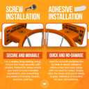 The Official Silent Basketball Hoop Indoor  Durable Plastic, Large Wall-Mounted Basketball Hoop with No-Noise Design + Adhesive & Screw Installation  for Use with Silent Basketball Only