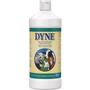 PetAg Dyne High Calorie Liquid Nutritional Supplement for Livestock - 32 oz - Includes Added Vitamins - Excellent for Underweight, Stressed, or Recovering Animals
