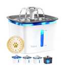 Veken Innovation Award Winner 95oz/2.8L Pet Fountain, Automatic Cat Water Fountain Dog Water Dispenser with Replacement Filters for Cats, Dogs, Multiple Pets (Grey, Plastic)