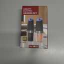 CIRCLE JOY Gravity Electric Salt and Pepper Grinder Set Automatic Salt and Pepper Grinder Set with LED Light, Battery Operated, Adjustable Coarseness, Large Capacity, for Home Kitchen BBQ