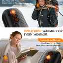 AI Hand Warmers Rechargeable 2 Pack - 6000mAh Electric Hand Warmer with LED Lights, 5-Tem p Smart Control, Portable Pocket Heater, Gifts for Christmas, Outdoor, Hunting, Golf, Camping Accessories