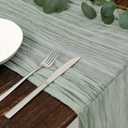 DOLOPL 8PCS St. Patricks Day Table Runner Sage Green Cheesecloth Boho Gauze 13.3ft Rustic Sheer Runner 160inch Long for Wedding Bridal Baby Shower Party Decorations