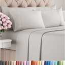 King 6 Piece Sheet Set - Comfy Breathable & Cooling - Ultra-Soft Hotel Luxury Bedding Set w/ 8-16 Inch Deep Pockets - 1 Flat & 1 Fitted Sheet & 4 Pillowcases - Wrinkle Free & Easy Care - French Grey