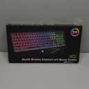 Wireless Keyboard and Mouse - RGB Backlit, Rechargeable & Light Up Letters, Full-Size, Ergonomic Tilt Angle, Sleep Mode, 2.4GHz Quiet Keyboard Mouse for Mac, Windows, Laptop, PC, Trueque(White)