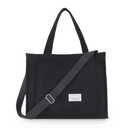 UERRUAM Tote Bag for Women with Compartments,Large Corduroy Tote for Work Travel College Book Bag Hard Bottom Crossbody Bag