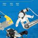 PHILTOP Front Right Passenger Side Power Window Regulator with 2-Pin Motor Assembly Compatible with Toyota Camry 1997 1998 1999 2000 2001 Replace # 741-720,6980233010