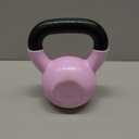 Amazon Basics Vinyl Kettlebell for Strength Training and Workout, 30 Pounds, Wide Textured Handle, Light Purple
