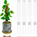 Small Moss Pole for Monstera - Stackable & Refillable Plastic Moss Poles for Climbing Plants with Large Mesh Design (4Pack-White-Small)