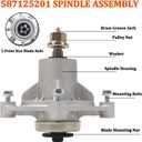 KOOTANS Mower Spindle Assembly for AYP 174356 174358 Husqvarna 532174356 587125201 532174358 Z246 GTH2548 GT2248 GTH2248 YTH1848XP YTH2448 YTH2748, Fits AYP 48" Decks 2002 & Newer (with Bolts, Zerk)