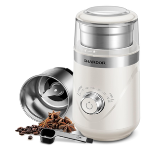 SHARDOR Electric Super Silent Blade Coffee Grinder, Timed Grind Control Rotary Knob, Adjustable Coarse to Fine for Coffee Beans, Spices & Herbs, with 1 Removable Stainless Steel Bowl, Black
