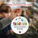 8 x Teacher Ornament 2026 - Teacher Appreciation Ornament for Christmas Tree, Daycare Kindergarten Preschool Teachers Gift, Special Education Thank You Gifts, Thank You Gifts for Teacher