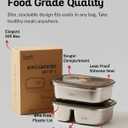 Boxiki Kitchen Bento Lunch Box Set of 2 pcs  Leakproof, BPA Free, Dishwasher Safe Lunch Containers with Compartments  Reusable Bento Box for Adults