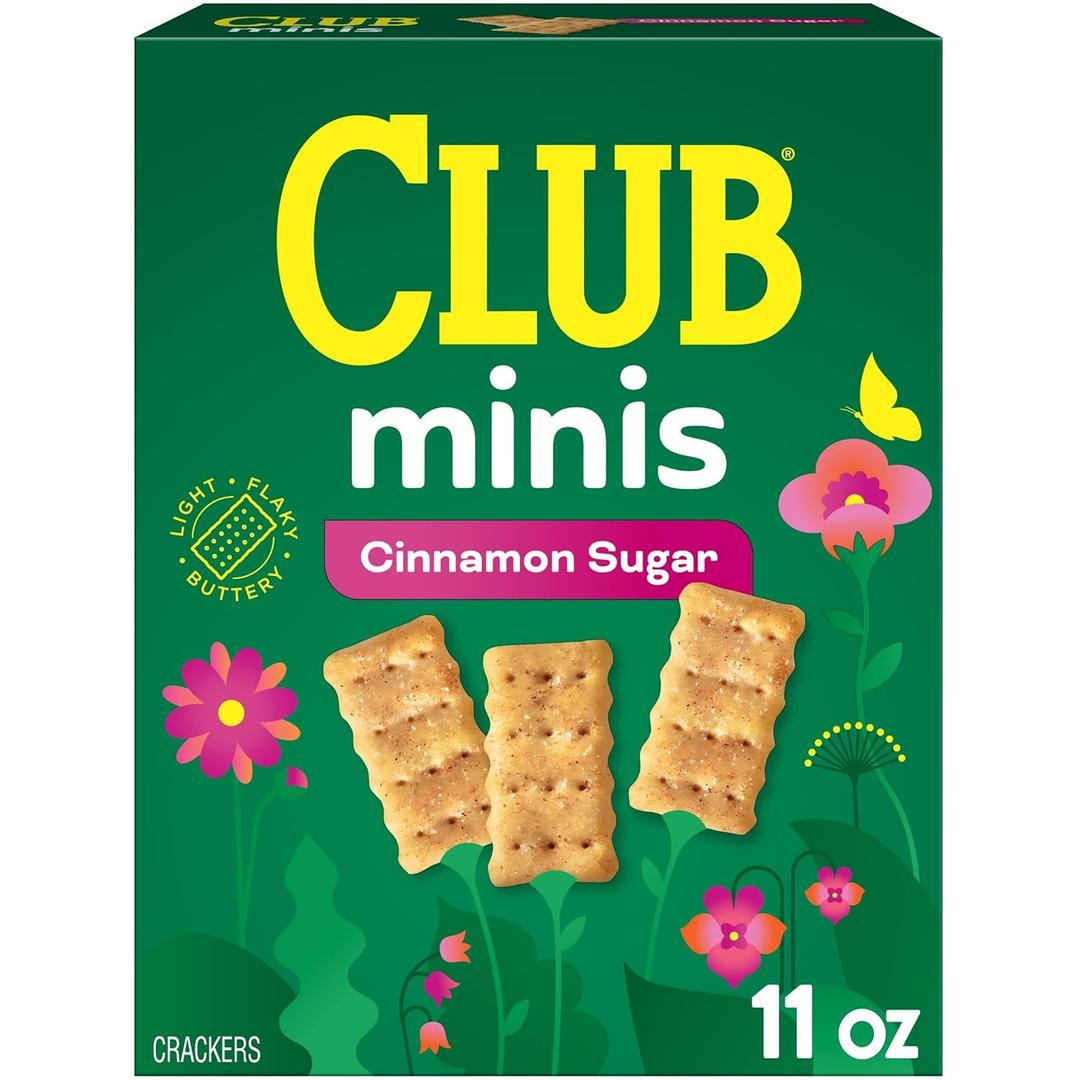 Club Minis Crackers, Spring Snacks, Snack Crackers, Limited Edition, Cinnamon Sugar, 11oz Box (1 Box) (EXP 06/29/26)