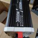 3000 watt Pure sine Wave Inverter, 12V DC to 110V AC Power Inverter, with 3 AC Output sockets, USB Port, Type-C Port, Remote Control with LCD Screen, Used for Solar Emergency Power Supply in RV Homes