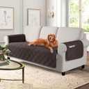 TAOCOCO Waterproof Sofa Covers for Dogs Pets with Non Slip Backing, Couch Seat Covers with Side Pocket for 3 Cushion Couch Washable Dog Couch Cover Protector Sofa Slipcovers (Sofa, Chocolate)