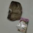 MISSQUEEN Short Ombre Blonde Wigs with Bangs Synthetic Wavy Curly Pastel Blonde Bob Wig for White Women Girl Colorful Cosplay Wig