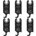 LEILUO 6 Pcs Oscillating Multi Tool Hook Knife Blade for Carpet Roof Shingles Soft Materials Universal Oscillating Tool Accessory with Storage Bag Compatible with DeWalt Dremel Milwaukee and More