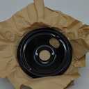 4 Pack Black Cooktop Drip Pans, Compatible with GE Hotpoint Stove. Include 2 Pcs 6'' Range Replacement Drip Pans and 2 Pcs 8 '' Burner Drip Pans for Electric Stove Top