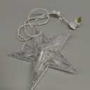 Christmas Tree Topper Lighted Star with Built-in 10 Replaceable Bulbs, 9.5 Clear Five-Pointed Star Tree Topper Plug in for Indoor Office Xmas New Year Holiday Tree Decoration, Warm White