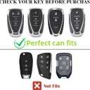 2 x QfungYe For Chevy Key Fob Cover with Keychain (5 Button, Pink)