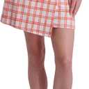 Stella Parker Womens Wrap Tennis Skirt Casual, Athletic Golf Skort (Small, Plaid)