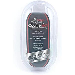 Counteract KIT-G Motorcycle Do It Yourself Tire/Wheel Balancing Beads Kit - (2) 2oz (1) 3oz Balancing Bead Applications, (3) Valve Caps and Cores, (1) Core Remover, Injector Bottle