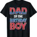 Spider Web Birthday Party Dad of The Birthday Boy T-Shirt, 2XL 