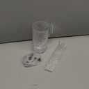 Oroklis 18oz Glass Tumbler with Handle & Lid  2-Pack Iced Coffee Cups with Straws, Glass Mug for Cold & Hot Beverages Travel Cup for Smoothies, Tea, and Juice (clear-Glacial pattern-2pack)