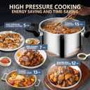 pressure cooker stainless steel 10.57 quart, pressure cooker, stainless steel Pressure Cooker 10+ quart, Compatible with Induction and Gas Stovetops, Pressure cookers for making panela