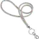 Soleebee Rhinestone Office Lanyard, 31.5'' Bling Neck Lanyard with Metal Clasp & Keyring, Crystal Lanyard for Women, ID Card, Keys Strap (AB Color)