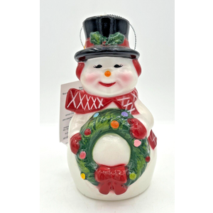 Blow Mold Snowman Ornament Christmas Led