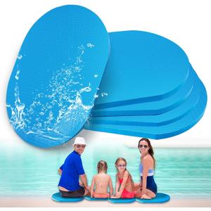 5PCS Pool Seats for Edge of Pool Soft Oval Foam Poolside Seating Mat 19x14 in Pool Cushions for Side of Pool Heat-Resistant Poolside Cushions for Lounging,Swimming,Water Party