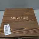 Mr and Mrs Wine Glasses, Wedding Gifts for Couples, Engagement Gift for Newlyweds, Bridal Shower Gift, Anniversary Wine Glass Wine Opener Stopper with Engraved Wooden Keepsake Box for Bride and Groom, Mr and Mrs Wine Wine Glasses Set incomplete set