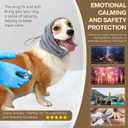 Dog Ear Muffs Noise Protection & Anxiety Relief - Comfortable & Versatile Ear Covers for Dogs - Grey, M-Head Circle(13.7"18.9"), Cotton/Polyester/Spandex (Purple)