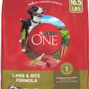 Purina ONE Dry Dog Food Lamb and Rice Formula - 16.5 lb. Bag (EXP 11/01/27)