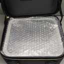 ZhenGuiRu Travel Makeup Bag with Light Up Mirror, Cosmetic Artist Organizer Case with LED Mirror, Travel Makeup Case for Cosmetic Brush Holder Storage, Toiletry Case for Women Gift