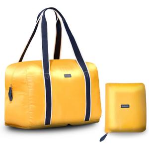 Foldable Duffle Bag for Travel | Lightweight, Water-Resistant, Multifunctional Carry On Bag | Sustainable and Durable Nylon