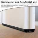 Lineshading 4 Pack Bottom Door Seal Exterior Plastic PVC 1 3/4" x 36" for Vinyl Concealed Kerf/Channel Fit Under Door Seal Strip for Weather Stripping Draft Stopper(Black)