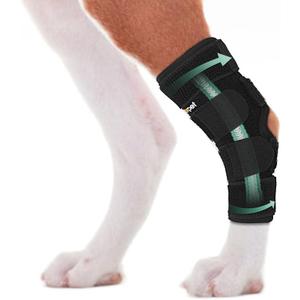 Dog Leg Brace for Hind Hock Joint, Rear Ankle Compression Wrap with Metal Strips Strong Support for Torn ACL & CCL, Prevents from Injury and Sprain, Helps with Wounds Care and Arthritis (S)