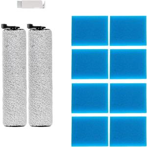 Replacement HEPA Filter Roller Brush Compatible with Tineco iFloor 3/ Floor One S3/ iFloor 2, Cordless Vacuum Cleaner Accessory - 2 Roller Brush, 8 Pre-Filter Foam, 1 Clean Tool