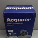 Acquaer 1/4 HP Automatic Swimming Pool Cover Pump, 2250 GPH Submersible Sump Pump with 3/4 Check Valve Adapter & 25ft Power Cord, Water Removal for Pool, Hot Tubs, Rooftops, Water Beds