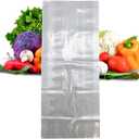 Retail Bags Direct Produce LDPE Poly Vented Bags (With Venting Holes) - 8"x4"x14" - 1000 Bags - 0.80 mil - Clear
