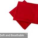 iMaylex Soft 100% Egyptian Cotton Zipper Closure Pillowcases, Valentines Day Gifts,Cozy and Lightweight Pillow Case, Set of 2, Red, King, 20" x 36"