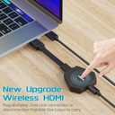 Wireless HDMI Transmitter and Receiver 4K@30Hz(165Ft) 5G Wireless HDMI Adapter Kit for PC, Laptop,TV Box, to TV, Monitor, Projector Black