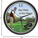 Golfing Wall Clock Golfer Golf Club Ball Glove Gift