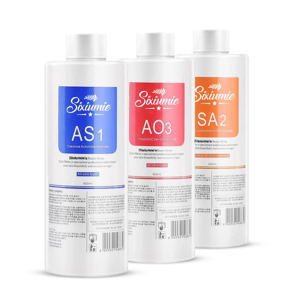 AS1 SA2 AO3 Aqua Peeling Solution Top Salon Skin Scrub Hydra Special Small Bubble (40fl oz) (13.5 Fl Oz (Pack of 3), 3 bottles)